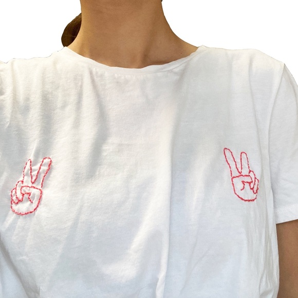 Ann Taylor Tops - Trendy Ann Taylor Tee + Embroidery
